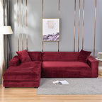High-Quality Stretch Velvet Sofa Covers – Soft, Durable, and Elegant Furniture Protection-Sofa Cover-Unique Casa-Red-1 Seat (90-140 cm)-Unique Casa
