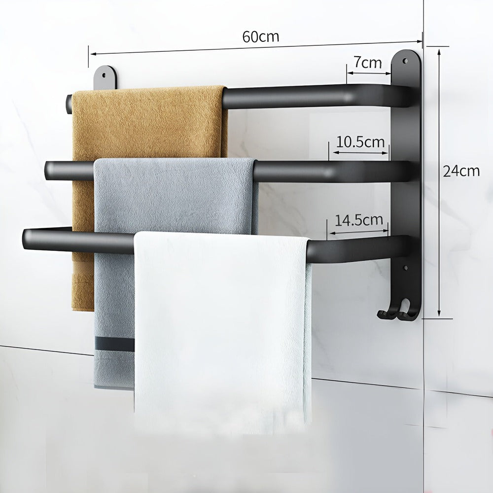 Space-Saving Wall Towel Dryer - Minimalist Style for Home or Spa Bathrooms