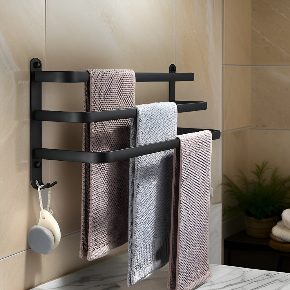 Space-Saving Wall Towel Dryer - Minimalist Style for Home or Spa Bathrooms