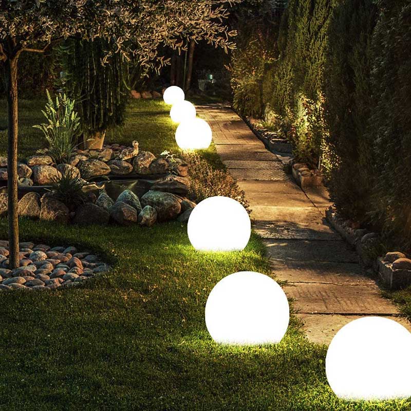 Spherical Outdoor Garden Lights with Remote – 16 Color LED Lanterns 1