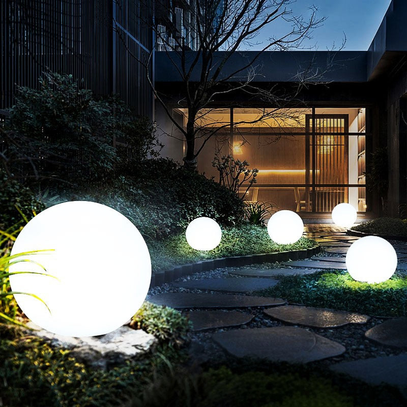 Spherical Outdoor Garden Lights with Remote – 16 Color LED Lanterns 7