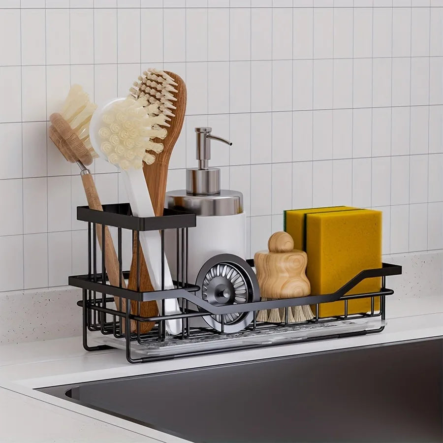 Stainless Steel Under Sink Storage Organizer – Versatile Sink Caddy for Kitchen 1