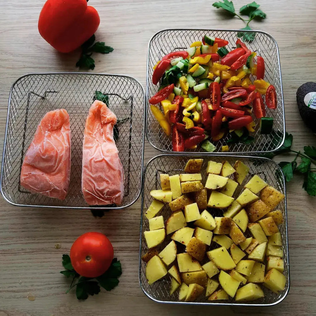 Stackable Frying Baskets Space-Saving Durable Kitchen Accessories For Crispy Cooking-Kitchen Accessories-Unique Casa-Unique Casa