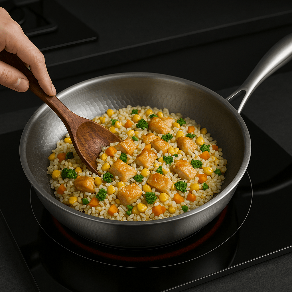 Non-Stick Titanium Frying Pan for All Stovetops – Durable Heat-Resistant Cookware