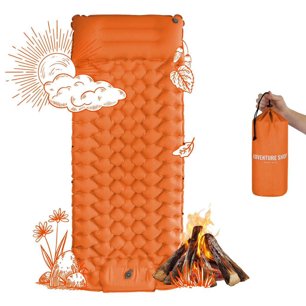 Portable Sleeping Mat – Ultra-light & Comfortable Pad For Outdoor Adventures-Outdoor Gear-Unique Casa-Orange-Unique Casa