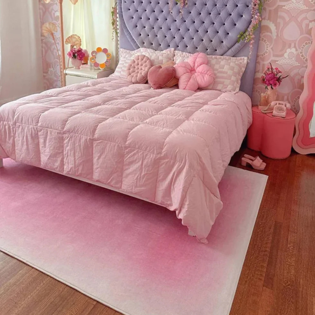 Gradient Pink Carpet – Soft Minimalist Pastel Rug for Bedroom & Living Room Decor-Rug-Unique Casa-Unique Casa