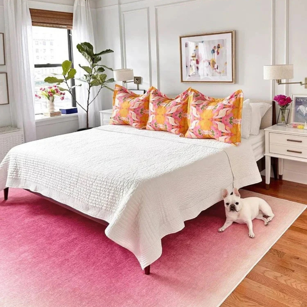 Gradient Pink Carpet – Soft Minimalist Pastel Rug for Bedroom & Living Room Decor-Rug-Unique Casa-Unique Casa