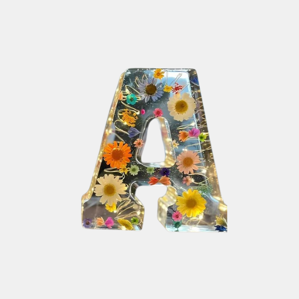 Resin Flower Table Lamp Letters – Decorative Illuminated Accents for Personalized Home Style-Unique Casa-Unique Casa