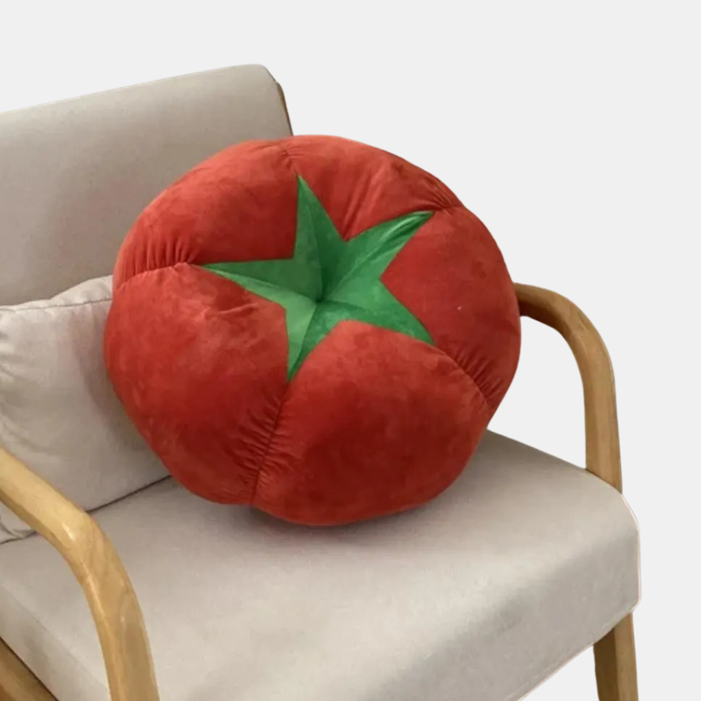 Tomato Cushion Pillow – Fun and Vibrant Decorative Accent for Your Home-Pillow-Unique Casa-Red-Unique Casa