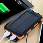 Solar Power Bank – 500000mAh Waterproof Outdoor Charger with Dual USB & LED Light