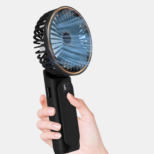 Handheld Folding Fan – Ultra-Quiet Cooling with Adjustable Speeds and Power Bank Function-Fans-Unique Casa-Unique Casa