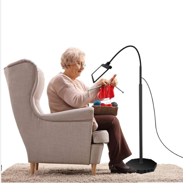 Magnifying Glass Floor Lamp – 5X Full-Page LED Light for Reading and Crafts-Full-Page 5X Magnifying Glass Book Reading Floor Lamp-Unique Casa-Unique Casa