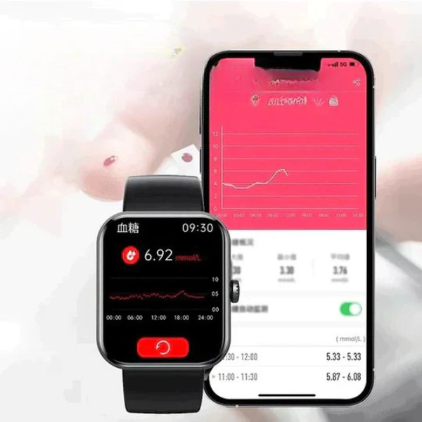 Blood Glucose Monitoring Smartwatch – All-in-One Health Tracker with Real-Time Glucose and Fitness Monitoring-Smartwatch-Unique Casa-Unique Casa