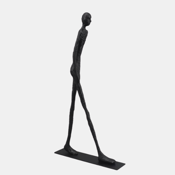 Metal Walking Man Statue Sculpture – Modern Artistic Decor for Home and Office-Sculptures & Statues-Unique Casa-D 21.5x6.5x41.5cm-Walking Man-Unique Casa