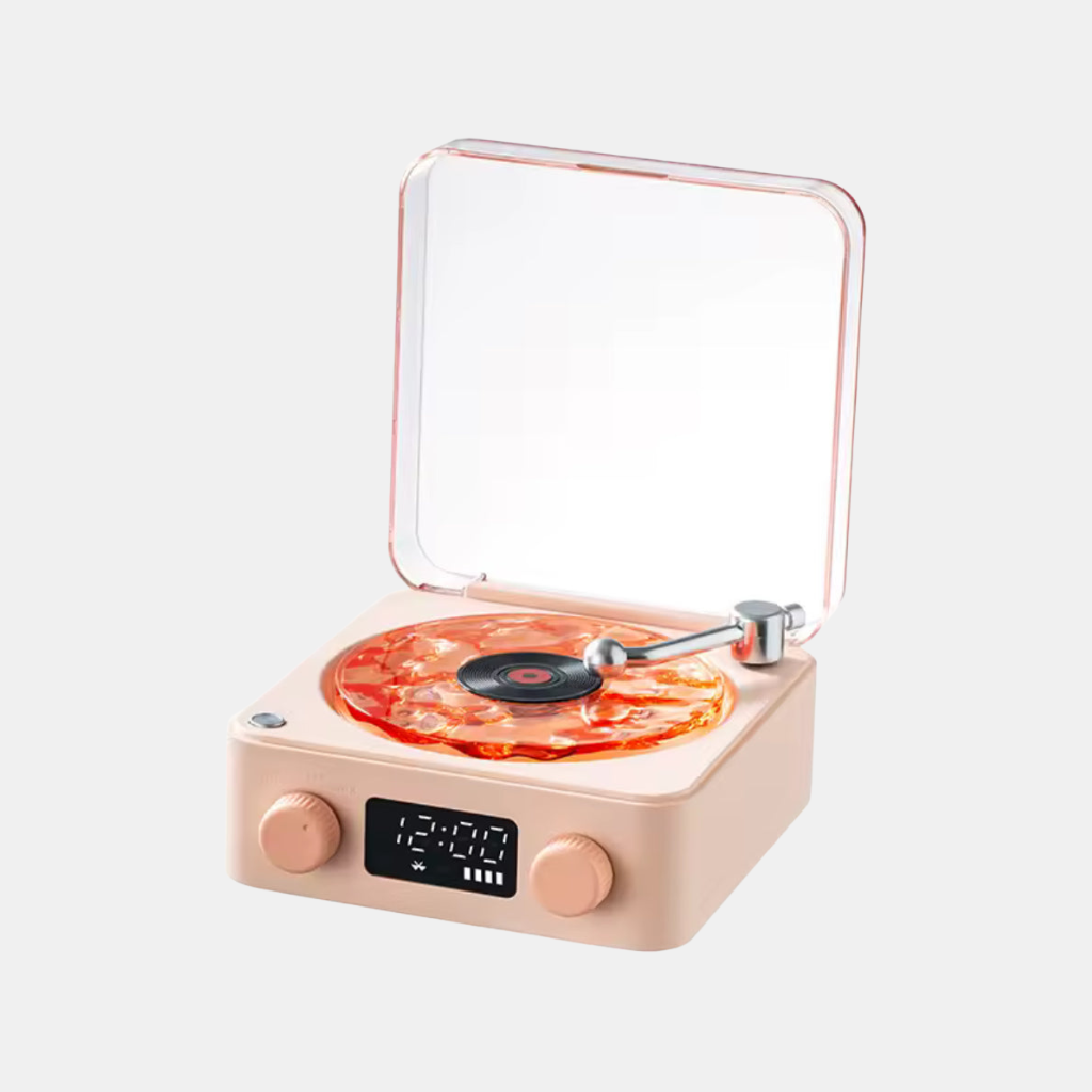 Mini Retro Bluetooth Speaker – Compact Wireless Sound with Vintage Style-Record Player-Unique Casa-Pink-5.6 × 6.0 × 2.6 in-Unique Casa