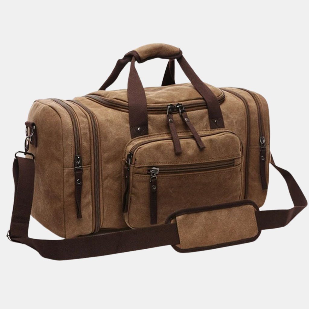 Large Capacity Canvas Travel Bag – Ultimate Organizer for All Your Adventures-Travel Duffel Bag-Unique Casa-Brown-Unique Casa