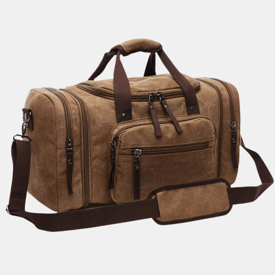 Large Capacity Canvas Travel Bag – Ultimate Organizer for All Your Adventures-Travel Duffel Bag-Unique Casa-Brown-Unique Casa