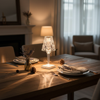 Rechargeable Crystal Table Lamp – Touch Control Cordless Bedside Lighting