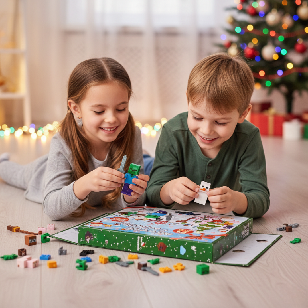 Christmas Advent Calendar Surprise Building Block Set – 24-Day Countdown Toy for Kids