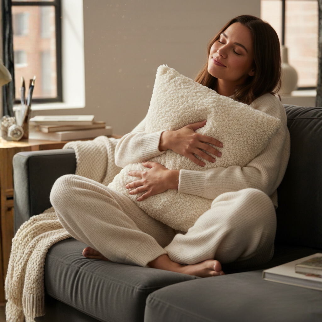 Teddy Cushion Cover – Soft & Fluffy Comfort