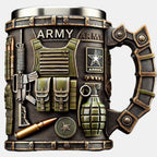 ValorForge Tactical Mug 3D Embossed Military Tribute Stein-Unique Casa-Unique Casa