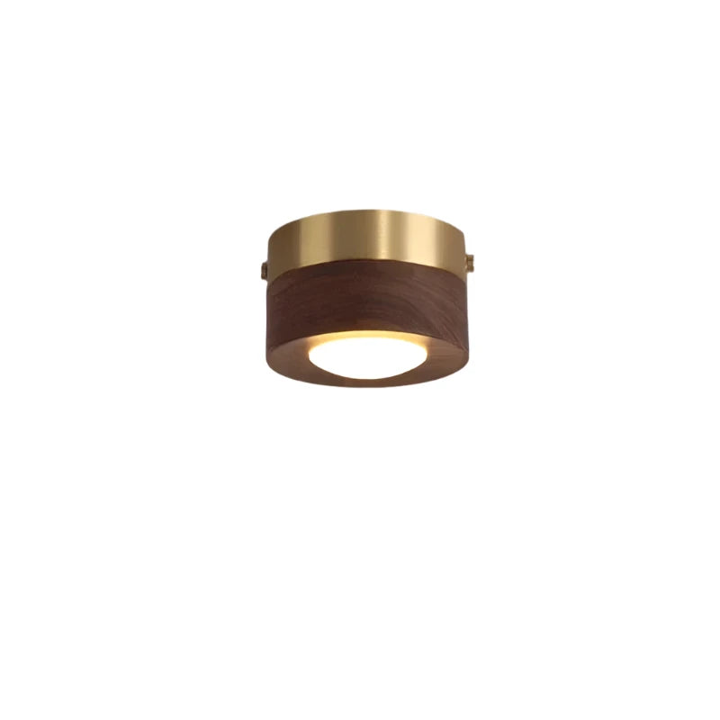 Walnut LED Ceiling Light Fixture – Modern Wood Lamp for Elegant Home Decor 8
