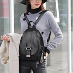 Women’s Fashion Backpack - Soft Faux Leather Material for Casual or Office Use