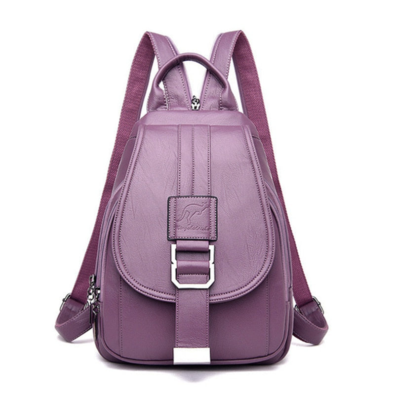Women’s Fashion Backpack - Soft Faux Leather Material for Casual or Office Use