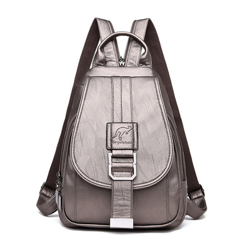 Women’s Fashion Backpack - Soft Faux Leather Material for Casual or Office Use
