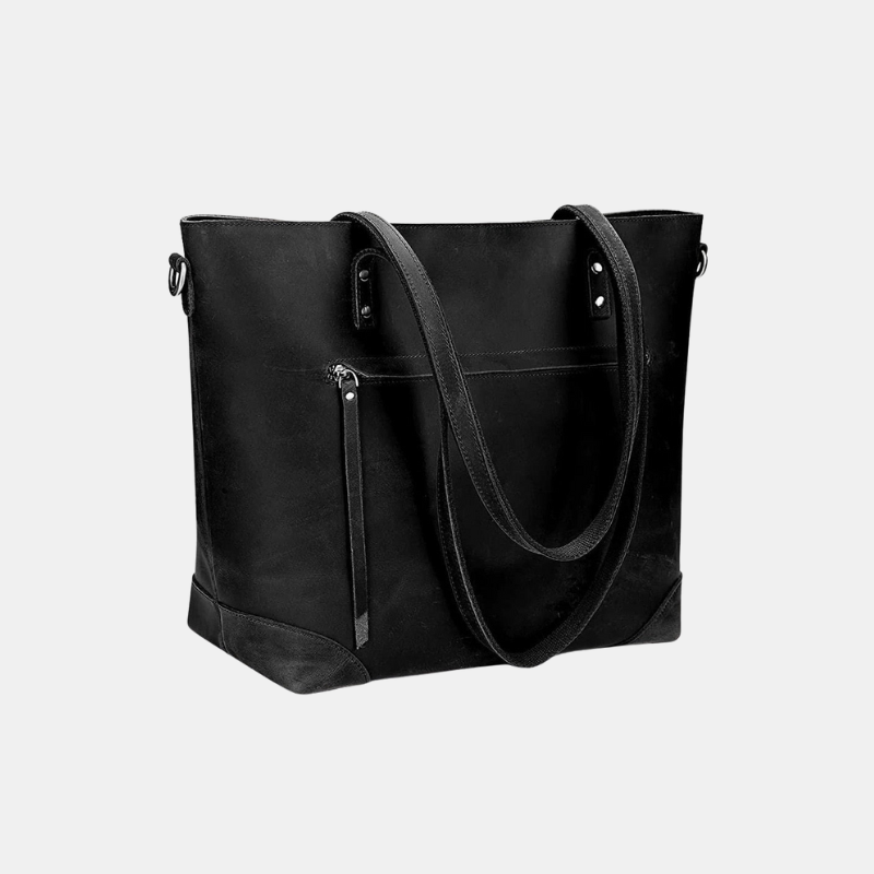 Women’s Vintage Leather Tote - Stylish & Durable Bag for Shopping and Travel