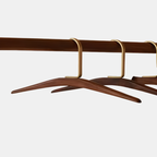 Wooden Hanger - High-Grade Walnut & Brass Finish for Luxury Closets