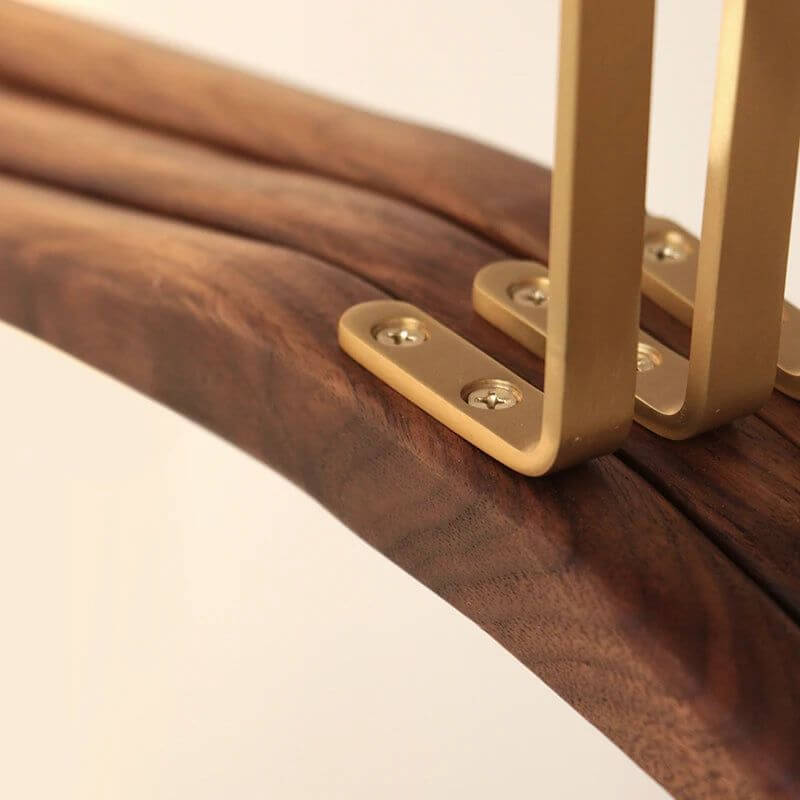 Wooden Hanger - High-Grade Walnut & Brass Finish for Luxury Closets