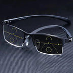 Titanium Progressive Reading Glasses – Intelligent Photosensitive Protection-Eye Glasses-Unique Casa-Unique Casa