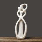 Abstract Love Figurine – Elegant Decorative Art Piece for Home Décor-Figurines-Unique Casa-White Sand-Unique Casa