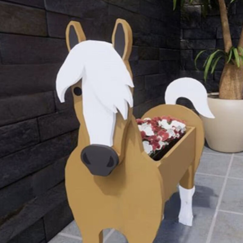 Adorable Animal Planters for Garden and Outdoor Decor-Animal Planters-Unique Casa-Horse-Unique Casa
