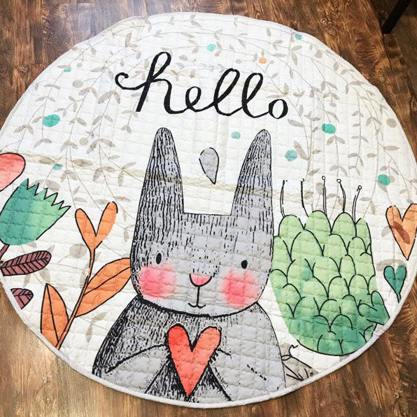 Adorable Bunny Baby Play Mat for Safe & Cozy Playtime-Play Mat-Unique Casa-Unique Casa