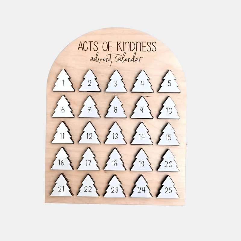 Advent Calendar – Wooden Christmas Countdown Calendar-Christmas Decorations-Unique Casa-Brown-Unique Casa