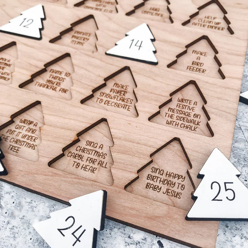 Advent Calendar – Wooden Christmas Countdown Calendar-Christmas Decorations-Unique Casa-Unique Casa