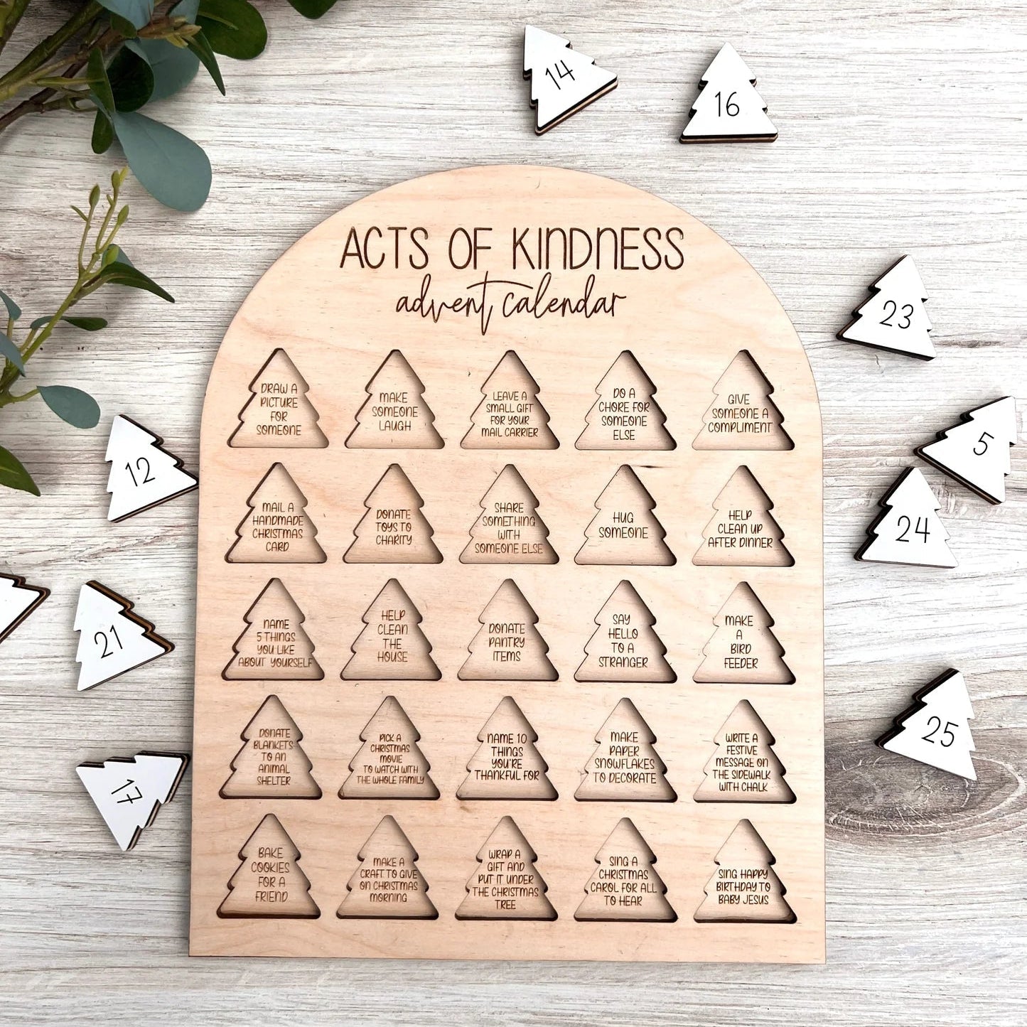 Advent Calendar – Wooden Christmas Countdown Calendar-Christmas Decorations-Unique Casa-Unique Casa