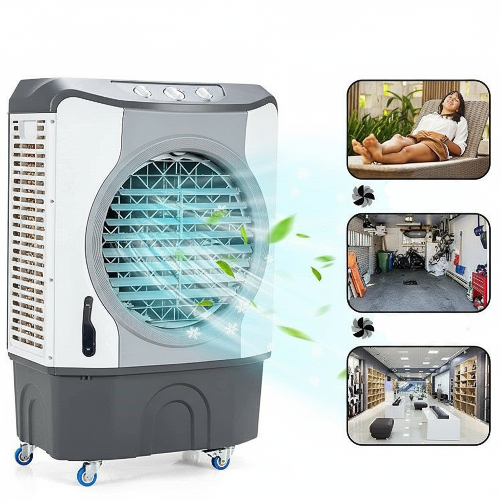 Air Fan Industrial Evaporative Cooler 4-in-1 With 45L Tank-Air Cooler-Unique Casa-Unique Casa