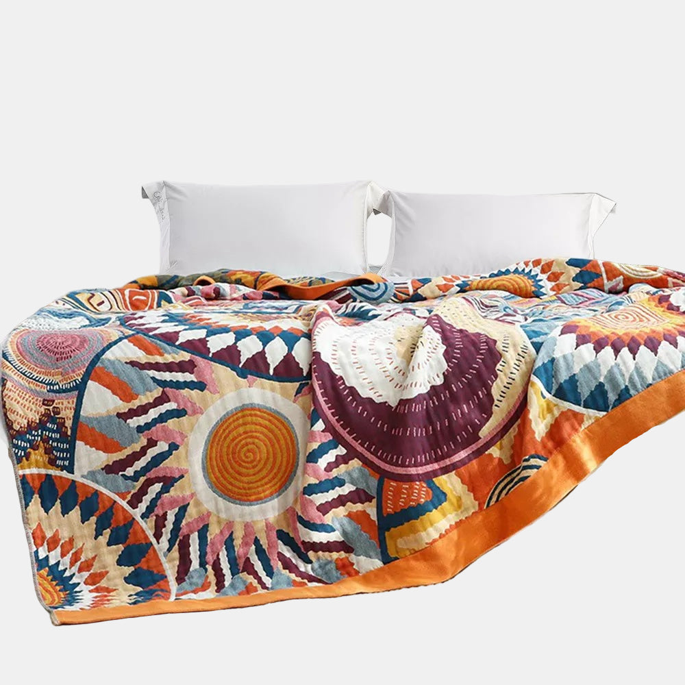 All-Season Cotton Throw Blanket – Soft Lightweight Travel Comfort for Home 3