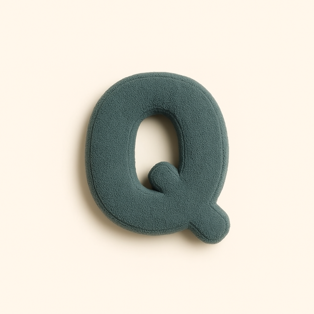 Alphabet Sofa Cushion – Elegant Letter Decorative Pillow for Home and Kids Room-Sofa Cushion-Unique Casa-Q-Unique Casa