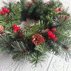 Artificial Christmas Wreath with Warm Lights – Festive Door Decor for Holidays 4
