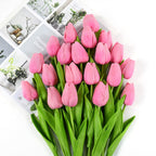 Artificial Tulip Bouquet for Home and Weddings – Lifelike Floral Decoration-Tulip Bouquet-Unique Casa-10 Pieces-Pink-Unique Casa