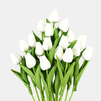 Artificial Tulip Bouquet for Home and Weddings – Lifelike Floral Decoration-Tulip Bouquet-Unique Casa-10 Pieces-White-Unique Casa
