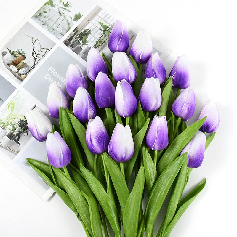 Artificial Tulip Bouquet for Home and Weddings – Lifelike Floral Decoration-Tulip Bouquet-Unique Casa-Unique Casa