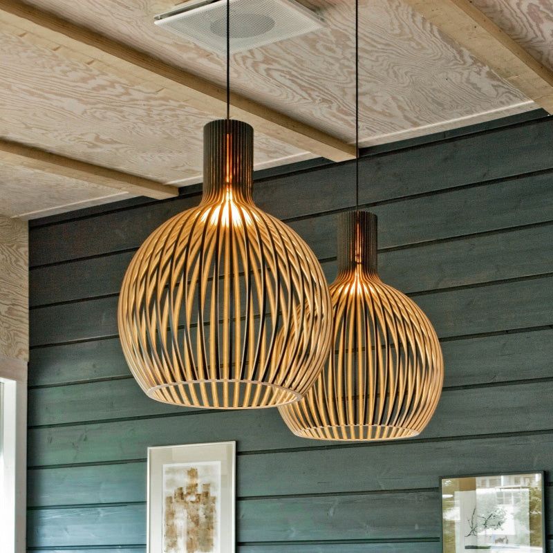 Artisanal Wooden Pendant Light – Unique Kitchen Pendant Lighting Fixture 9