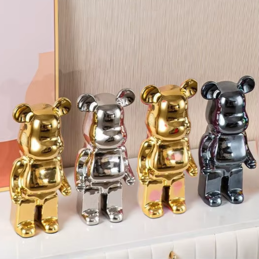 Artistic Bear Sculpture in Resin – Unique Modern Decor for Home or Office 3