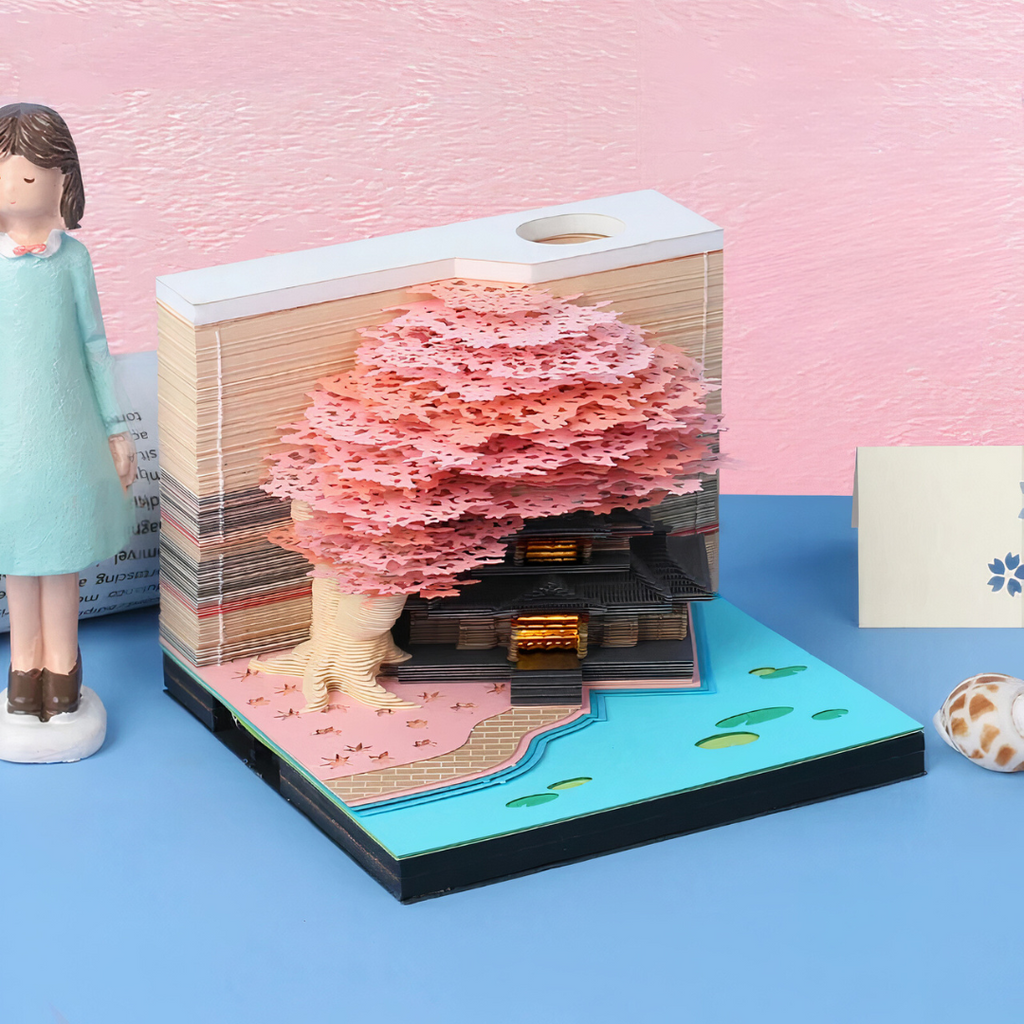 Artistic Blue Castle Notepad – Eco-Friendly Creative Writing Pad for Home 2