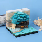 Artistic Blue Castle Notepad – Eco-Friendly Creative Writing Pad for Home 1